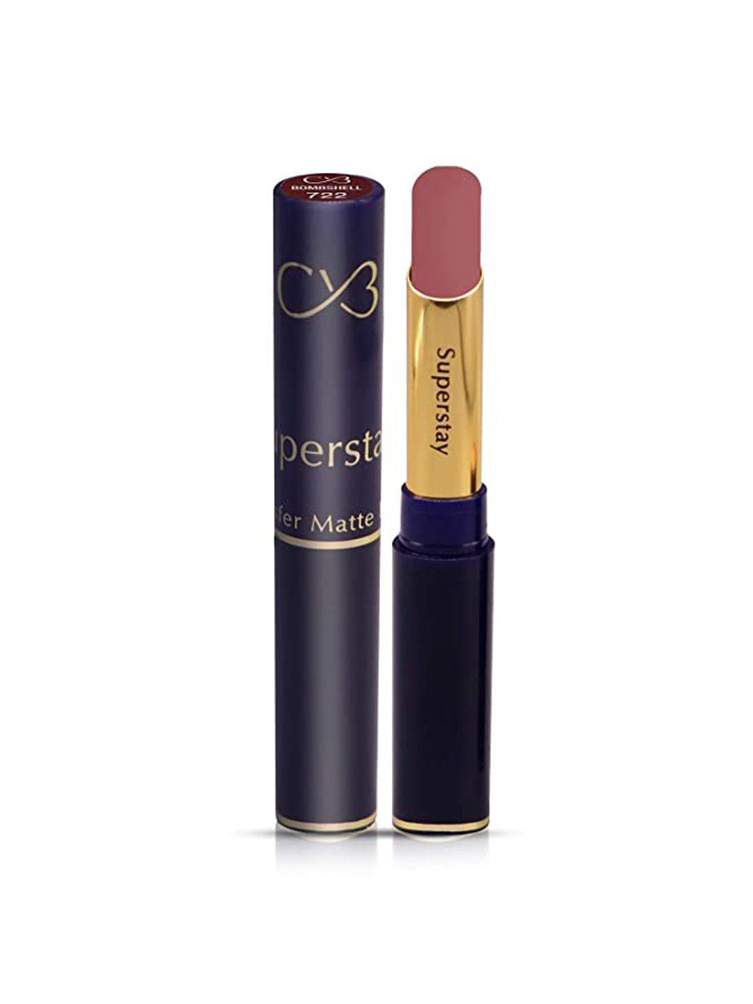 cvb super stay non-transfer matte lipstick 3.5 g - bombshell 722