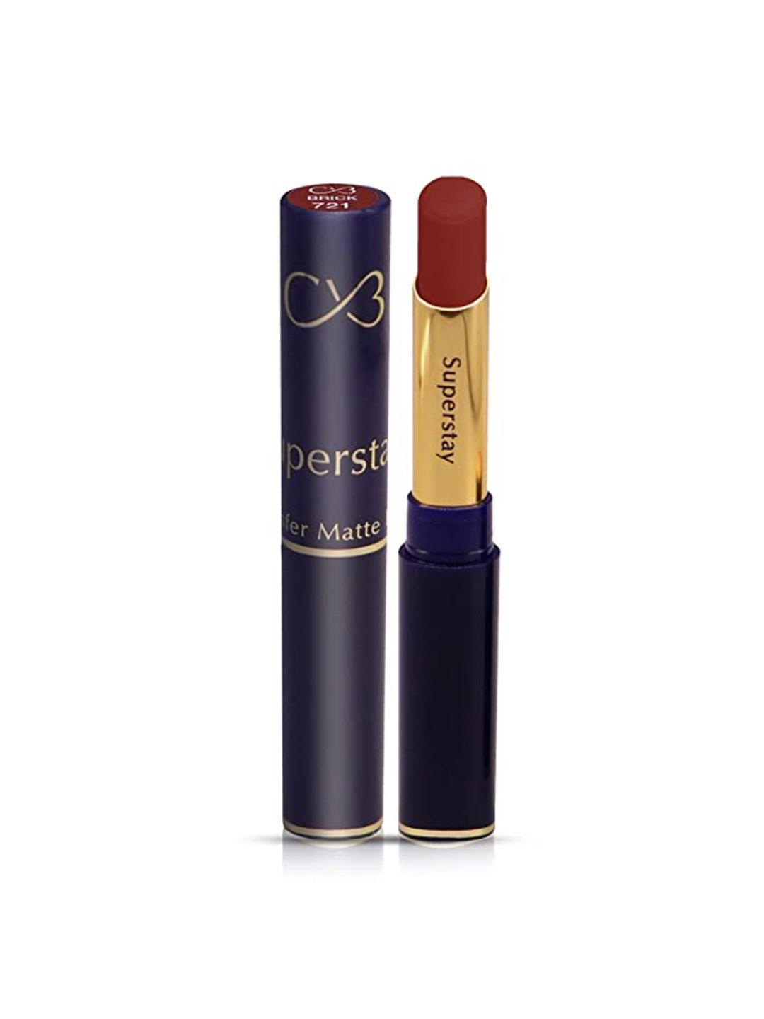 cvb super stay non-transfer matte lipstick 3.5 g - brick 721