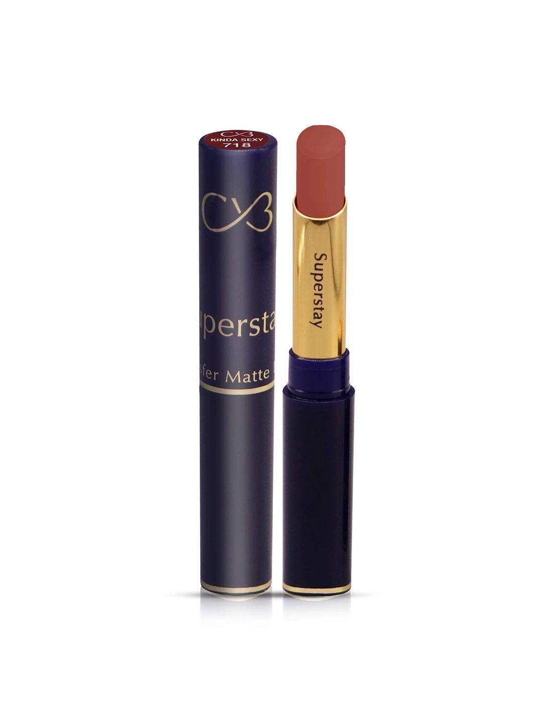 cvb super stay non-transfer matte lipstick 3.5 g - kinda sexy 718