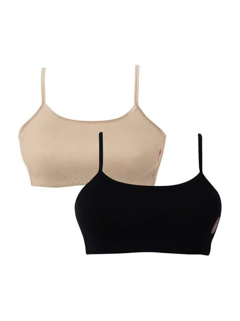 d'chica kids multicolor cotton bras - pack of 2