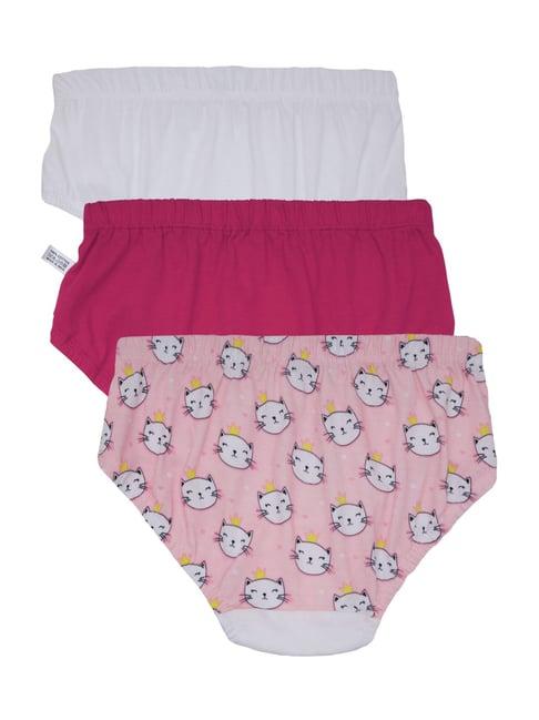 d'chica kids multicolor cotton printed panties - pack of 3