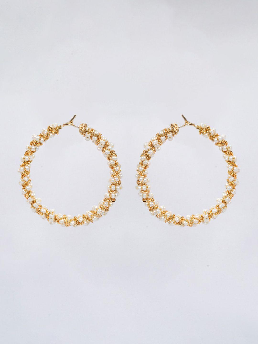 d'oro gold-plated circular hoop earrings
