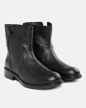 d catria leather ankle-length boots
