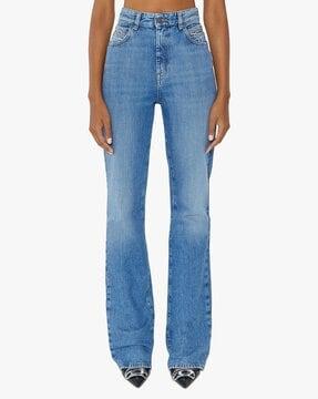 d-escription flare fit high waist washed non-stretch sustainable collection jeans