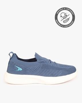 d-hazel textured low-top lace-up sports shoes