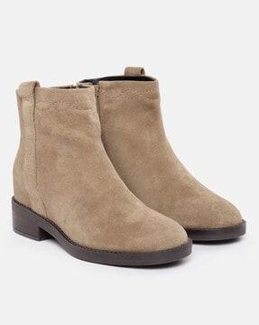 d larysse leather ankle-length boots