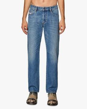 d-mihtry straight mid-rise clean jeans