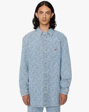 d-simply-over micro print regular fit shirt