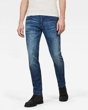 d-staq mid-wash slim fit jeans