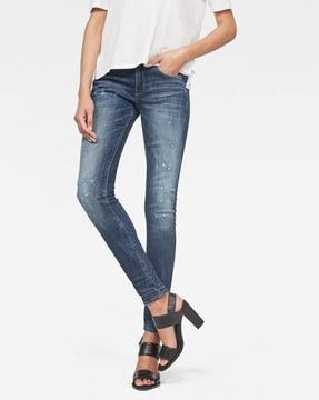 d-staq mid-rise medium-aged restored skinny jeans