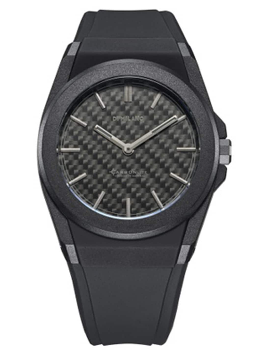 d1 milano men black dial & black strap analogue watch clrj01