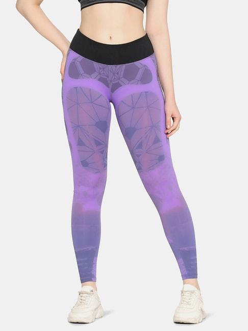 da intimo purple printed tights