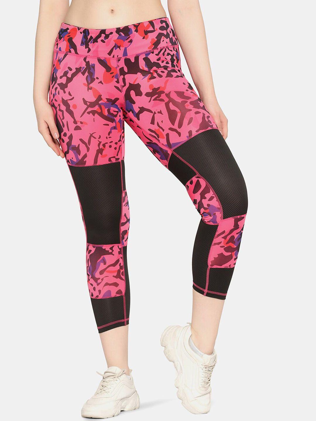 da intimo women printed ankle-length sports tights