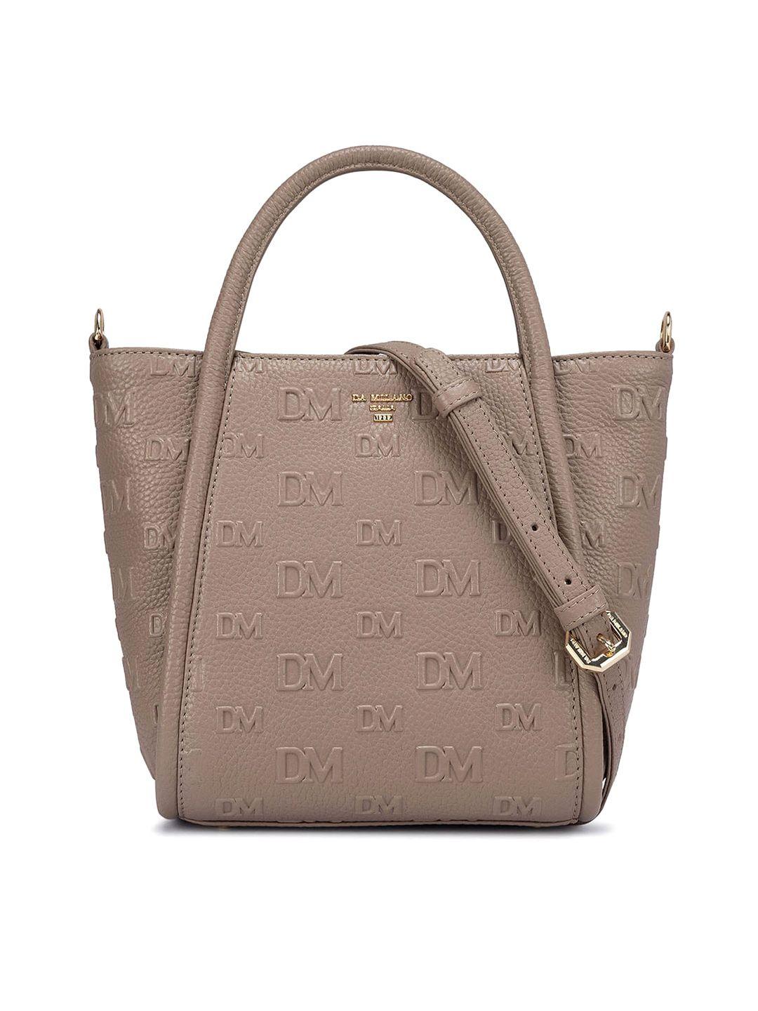 da milano embellished leather oversized shopper tote bag with cut work