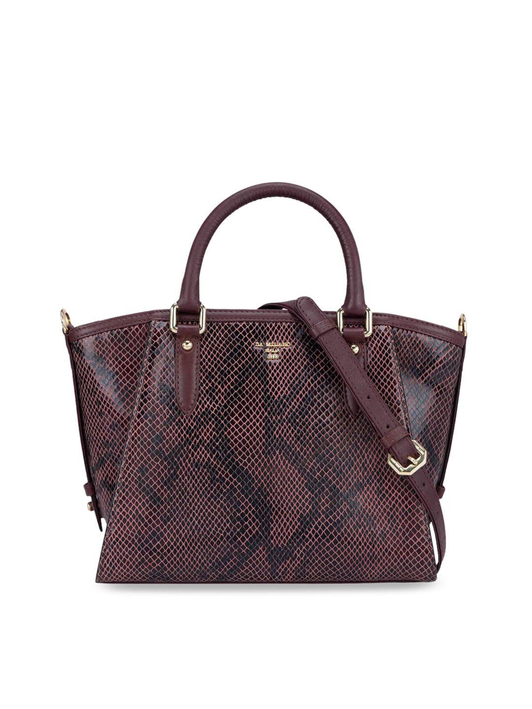 da milano textured leather structured handheld bag