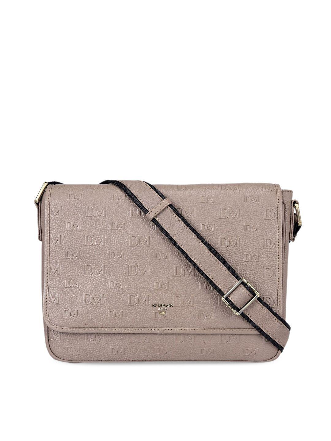 da milano textured leather structured sling bag