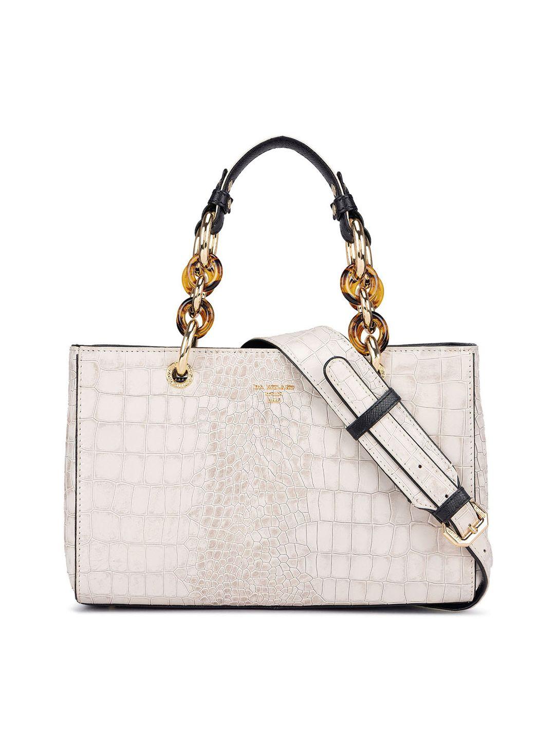 da milano textured leather swagger handheld bag