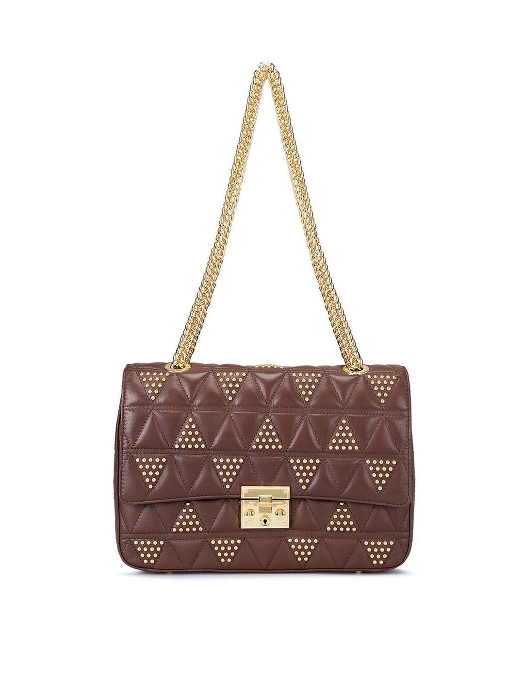 da milano women embellished leather structured sling bag