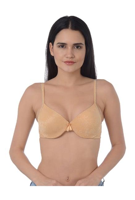 da intimo beige under wired padded t-shirt bra