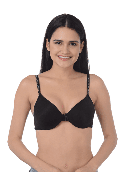 da intimo black under wired padded t-shirt bra