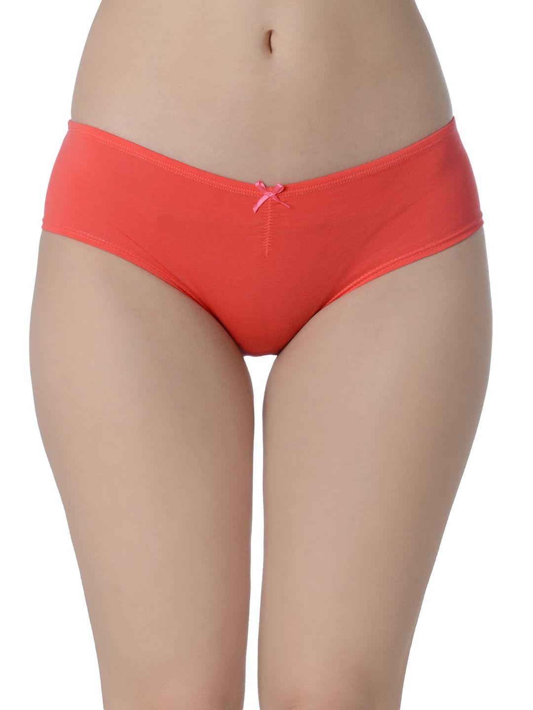 da intimo coral red pack of 2 solid hipster briefs diu240m