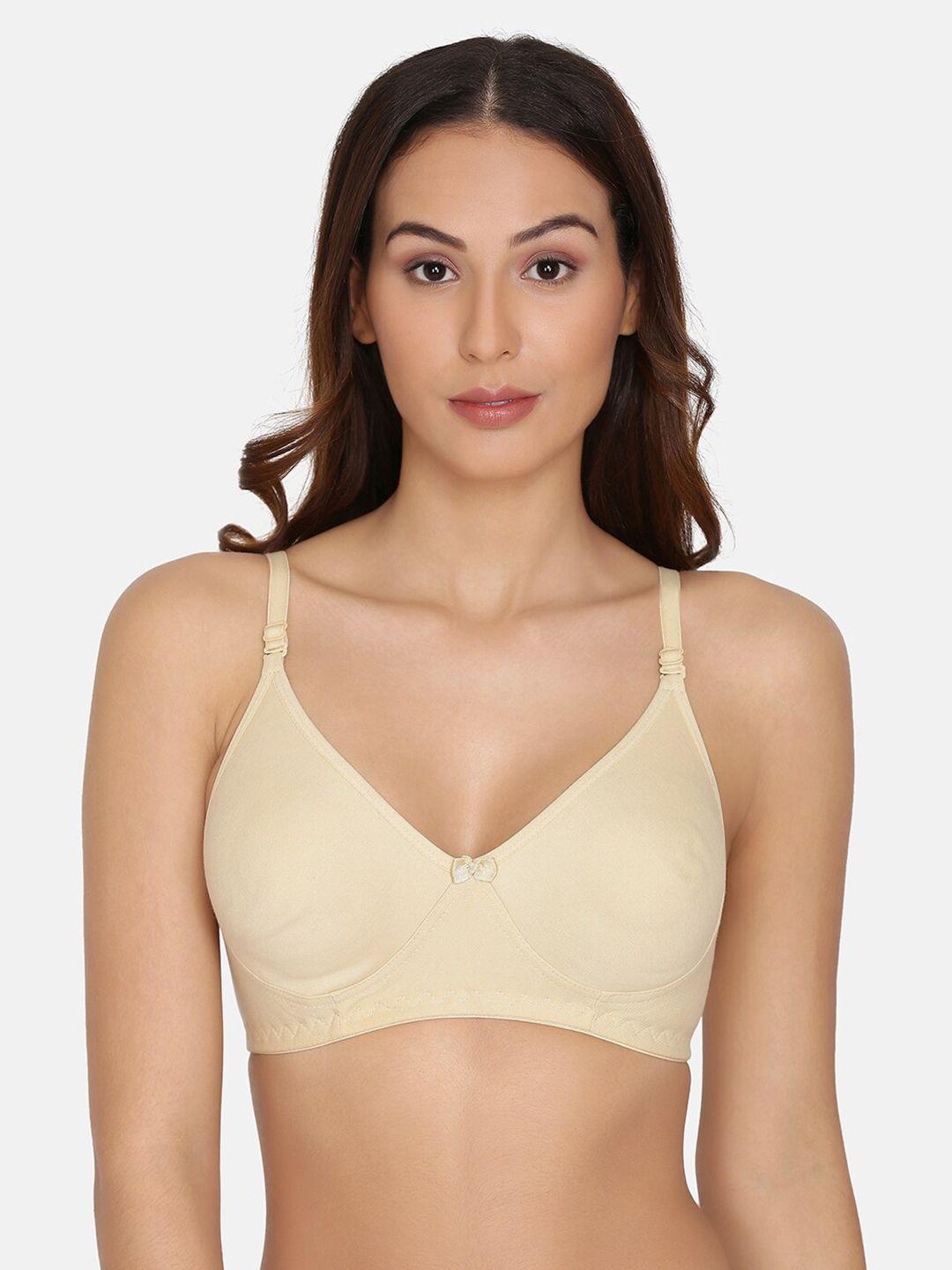 da intimo full coverage plunge cotton t-shirt bra