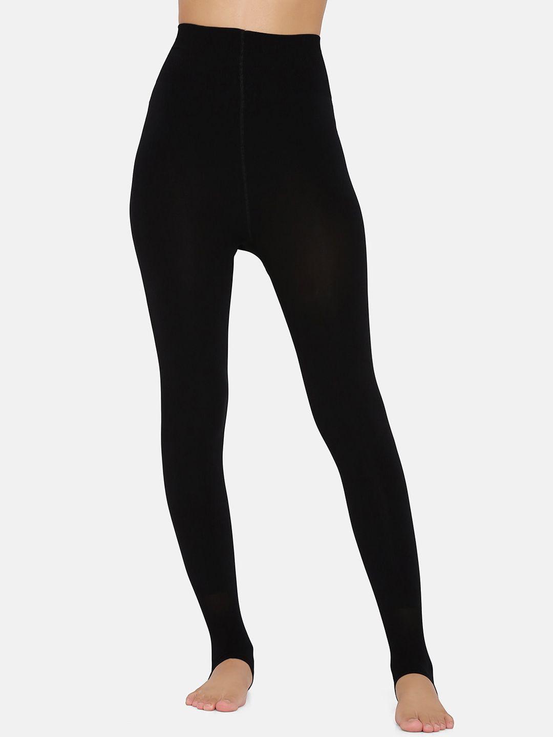 da intimo women black solid shapewear integrated stockings