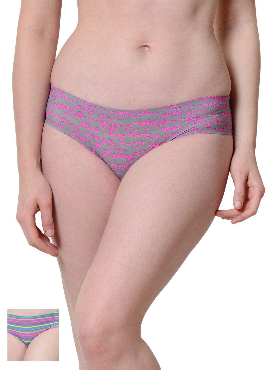 da intimo women pack of 2 printed briefs diu-0910