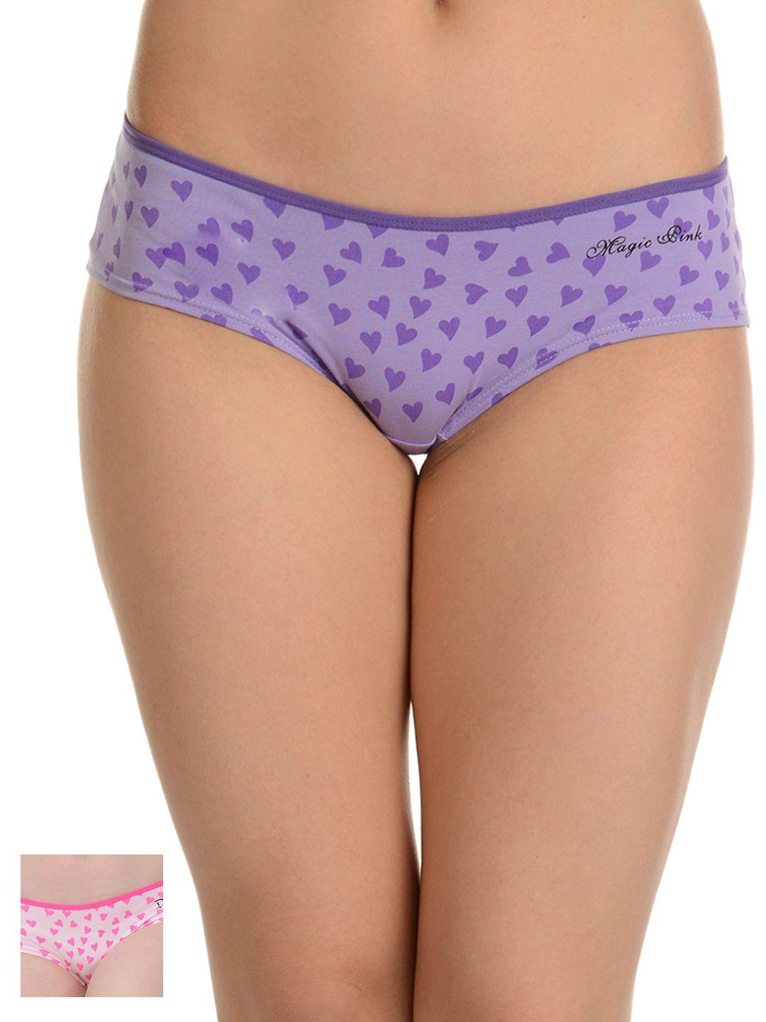 da intimo women pack of 2 printed briefs diu-5051