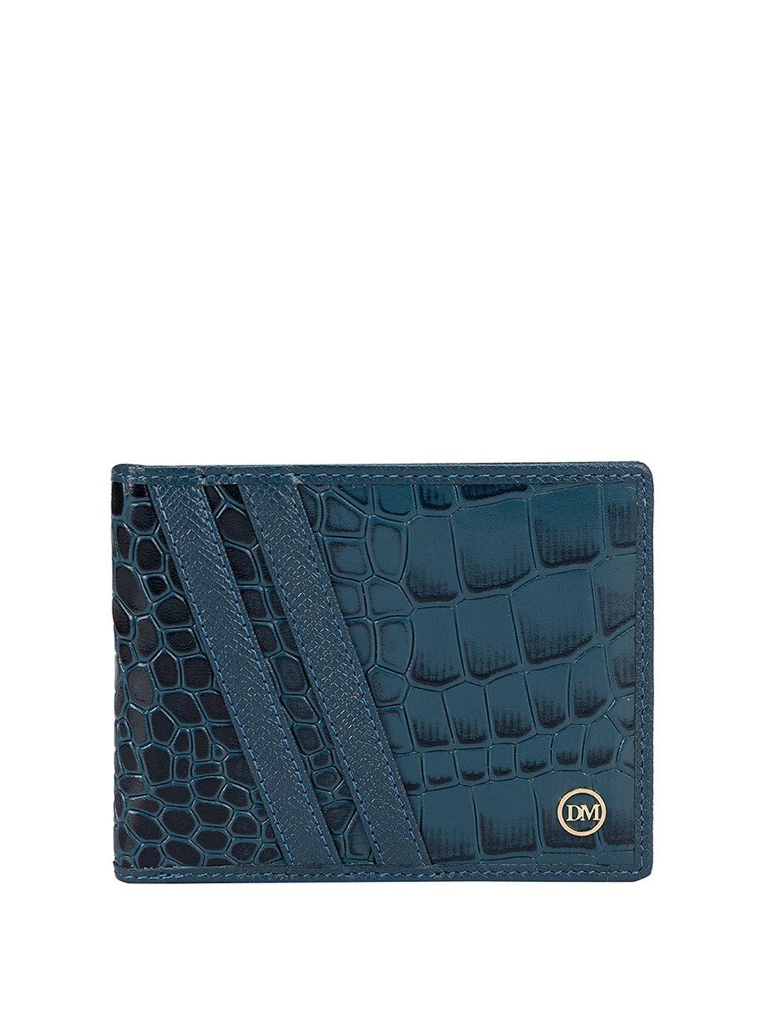 da milano abstract textured leather two fold wallet