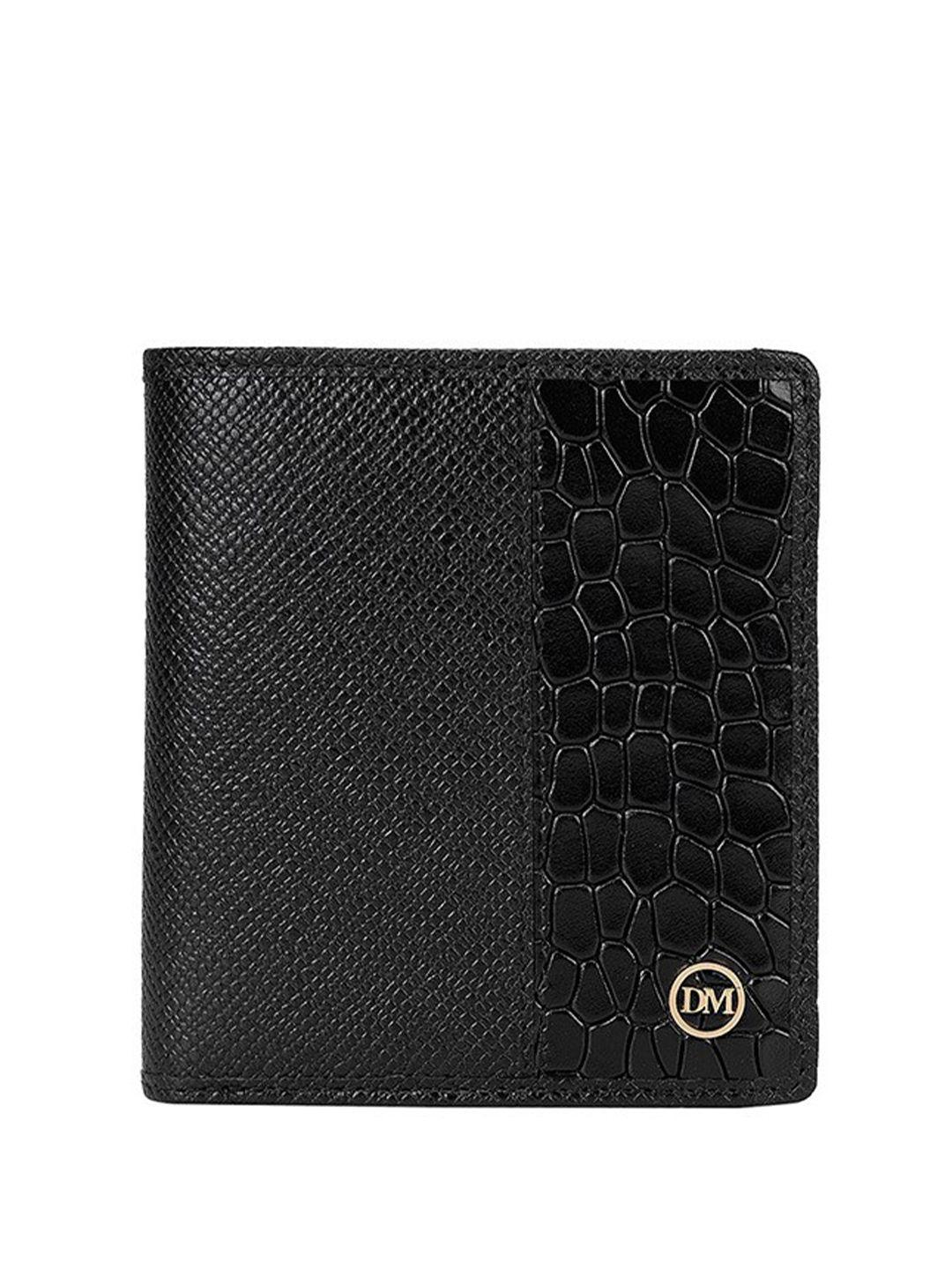 da milano abstract textured leather two fold wallet