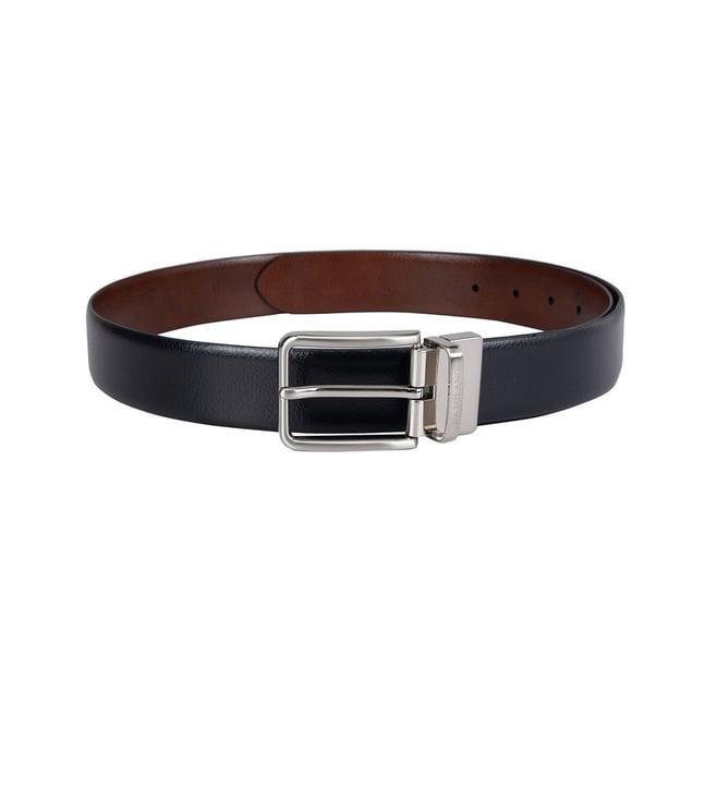 da milano black genuine leather mens belt