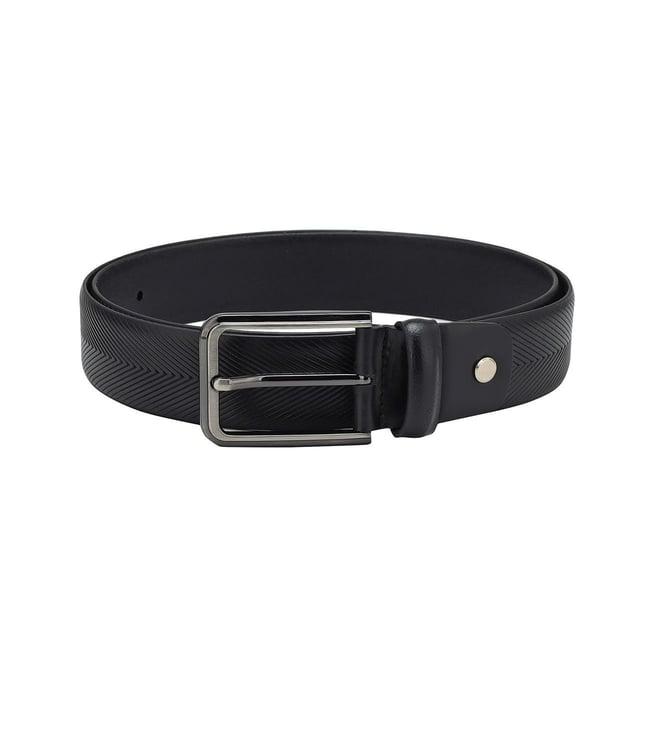 da milano black genuine leather mens belt