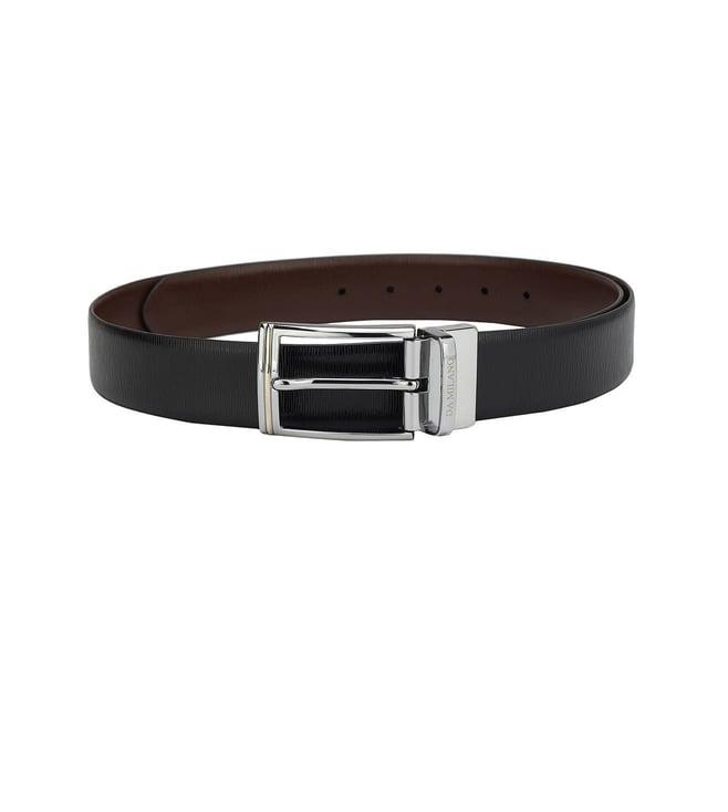 da milano black genuine leather mens belt