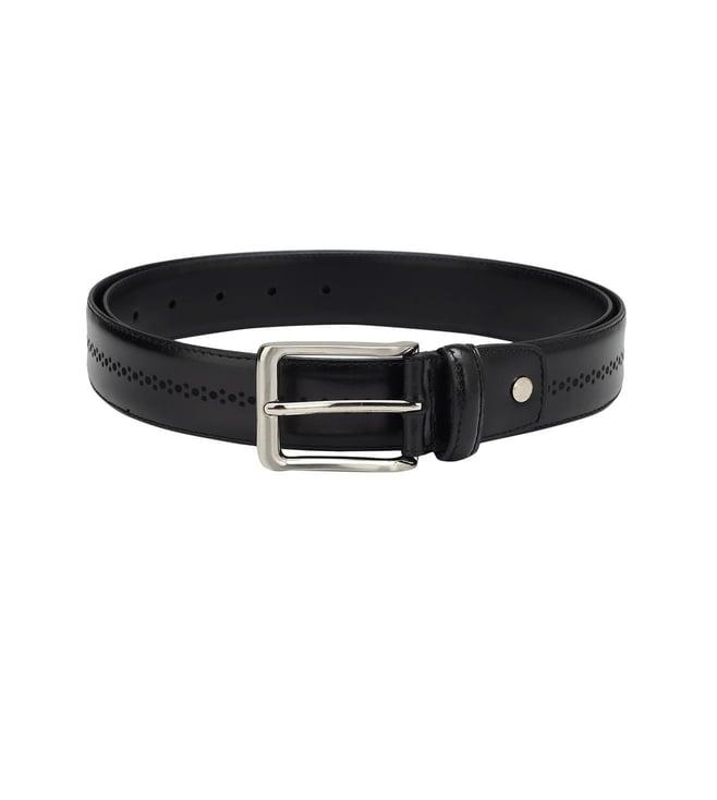 da milano black genuine leather mens belt