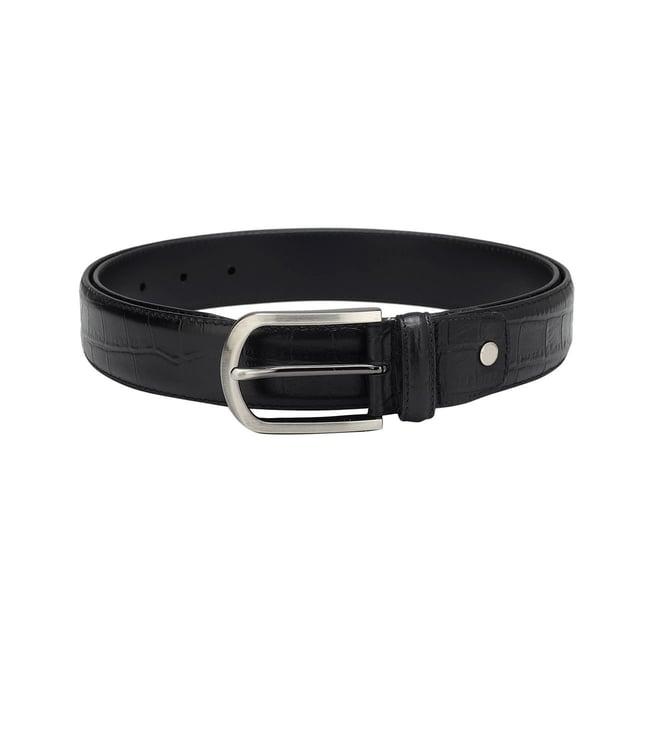 da milano black genuine leather mens belt