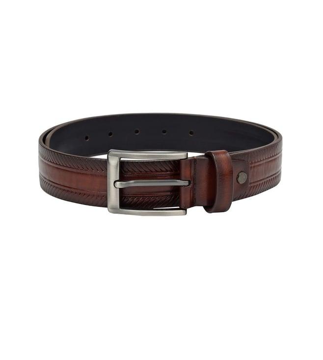 da milano brown genuine leather mens belt