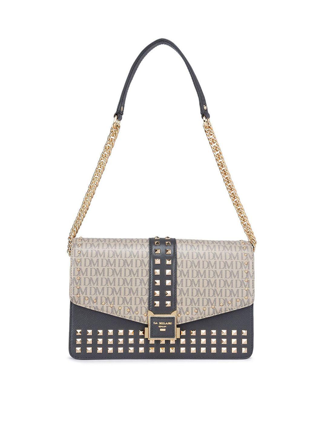 da milano embellished leather structured shoulder bag