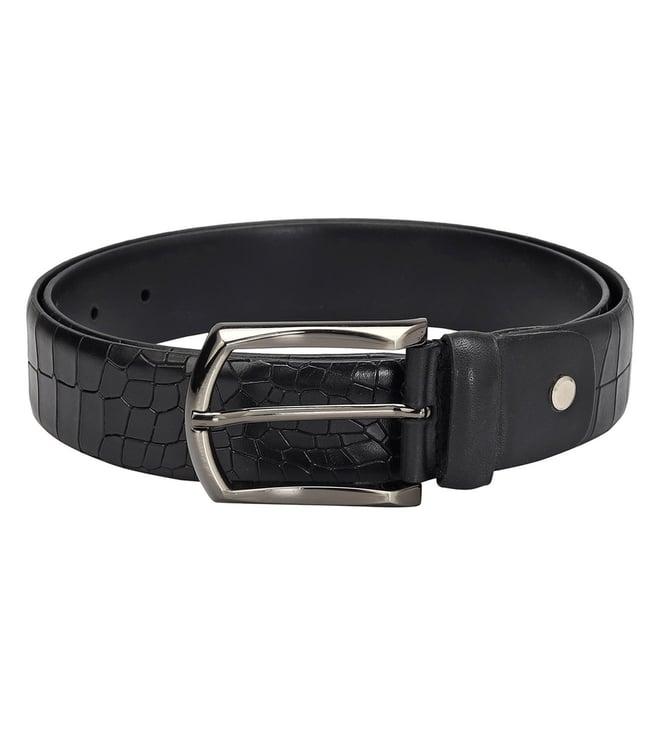 da milano genuine leather black mens belt