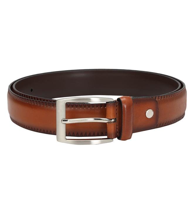 da milano genuine leather brown mens belt