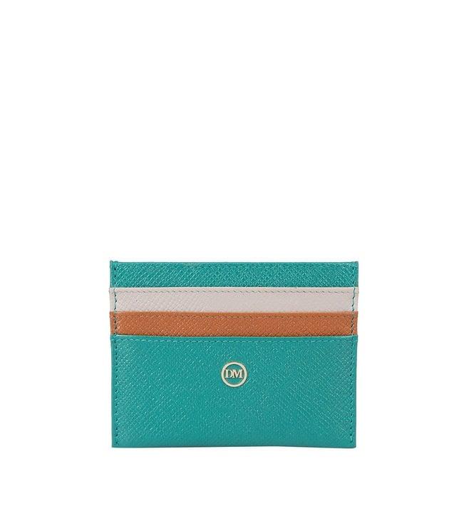 da milano green franzy leather card case