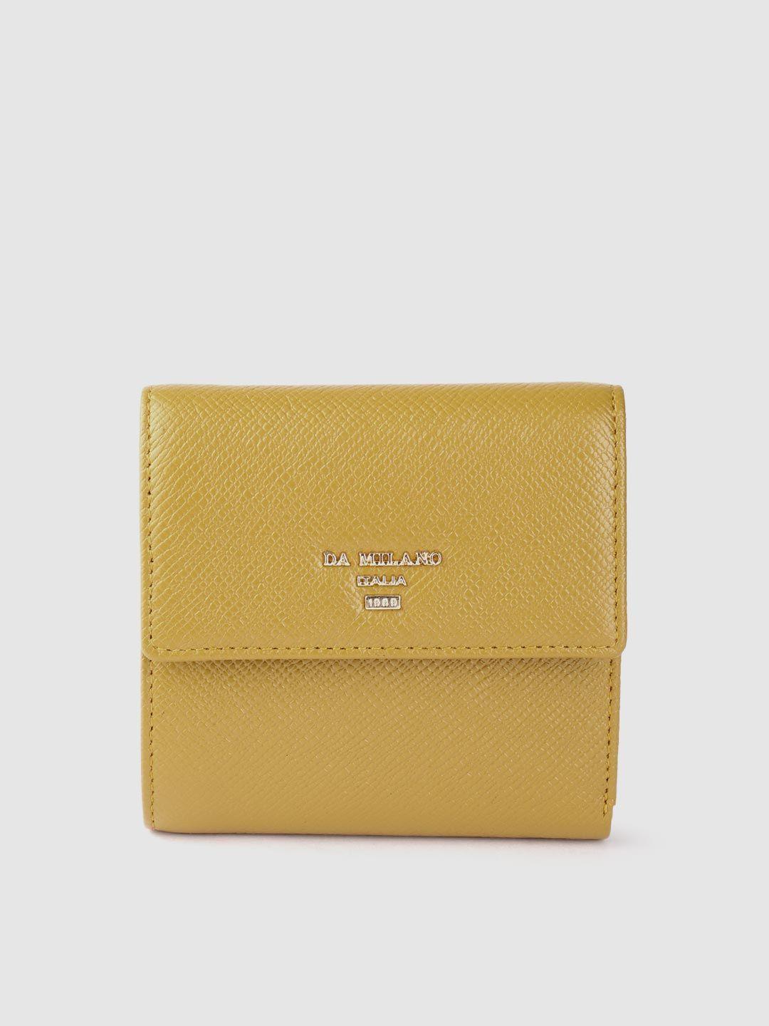 da milano leather three fold wallet