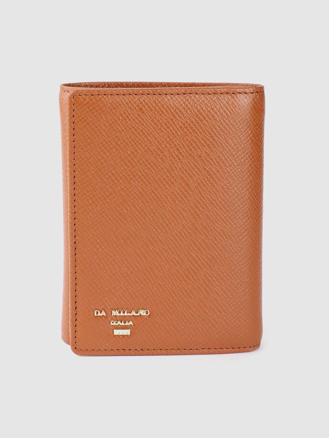 da milano leather three fold wallet