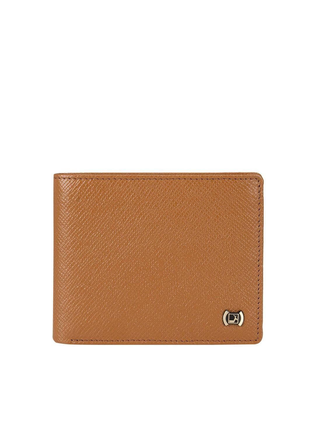 da milano men brown textured leather three fold wallet