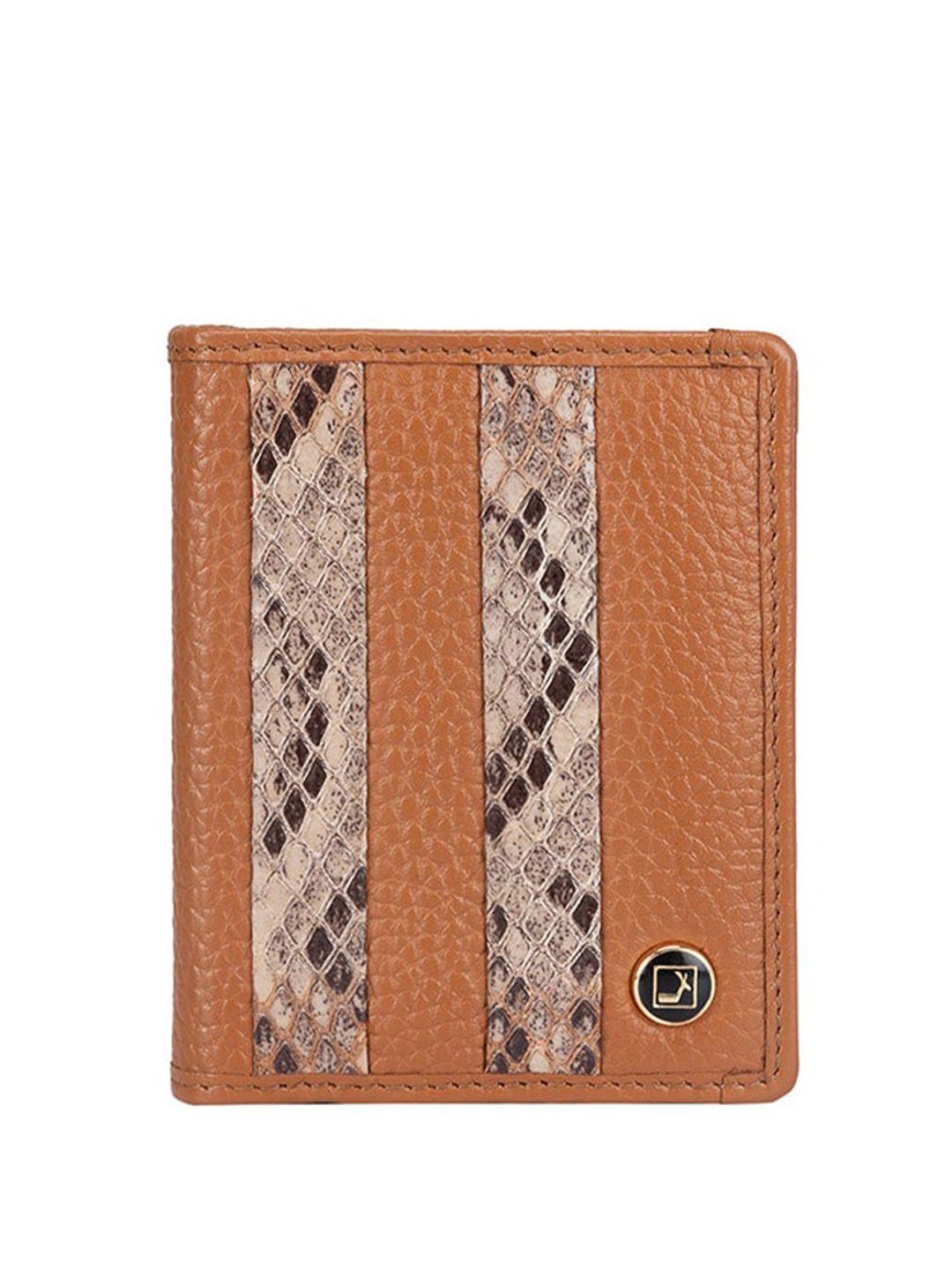 da milano men textured leather three fold wallet