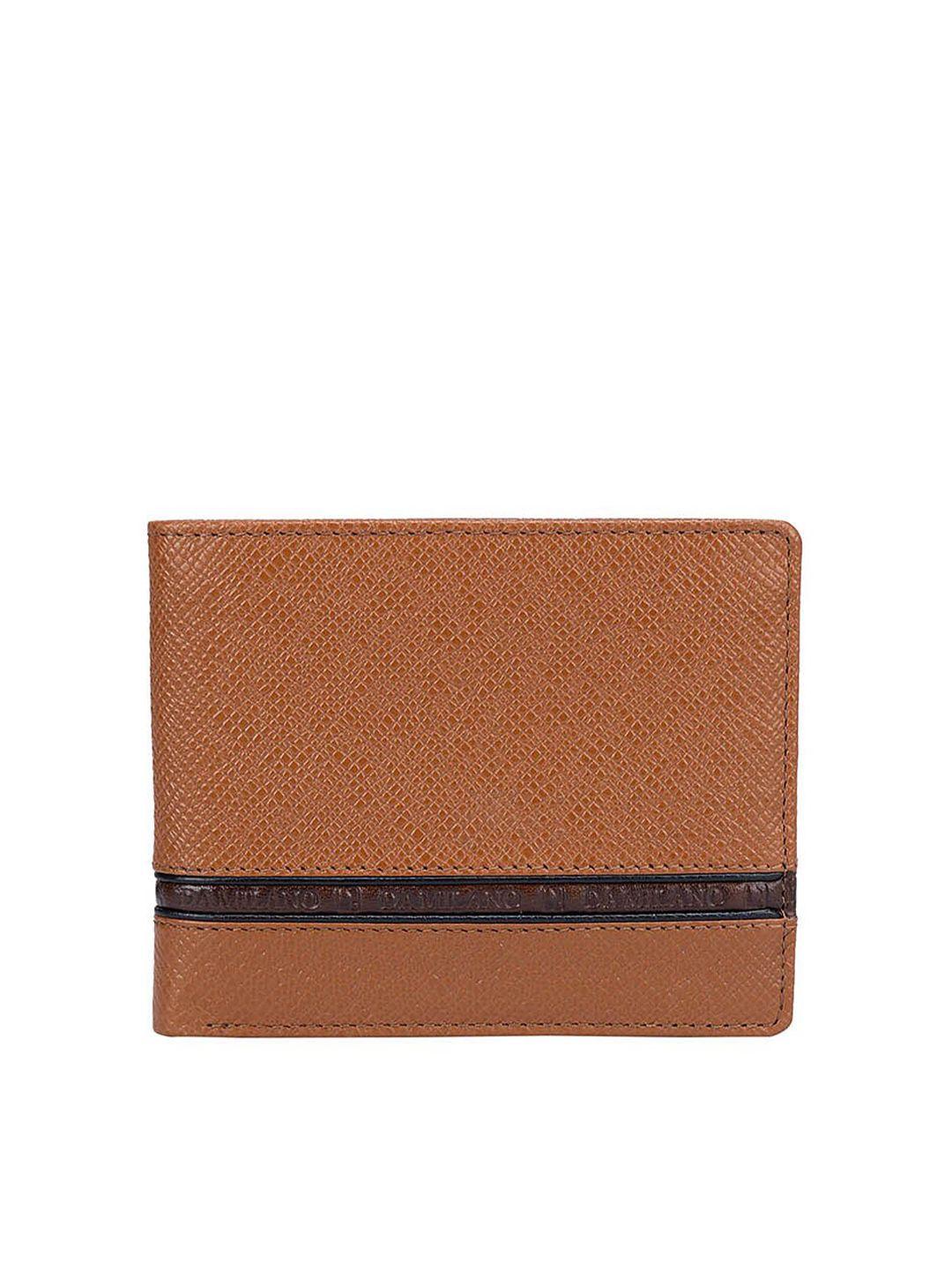 da milano men textured leather two fold wallet