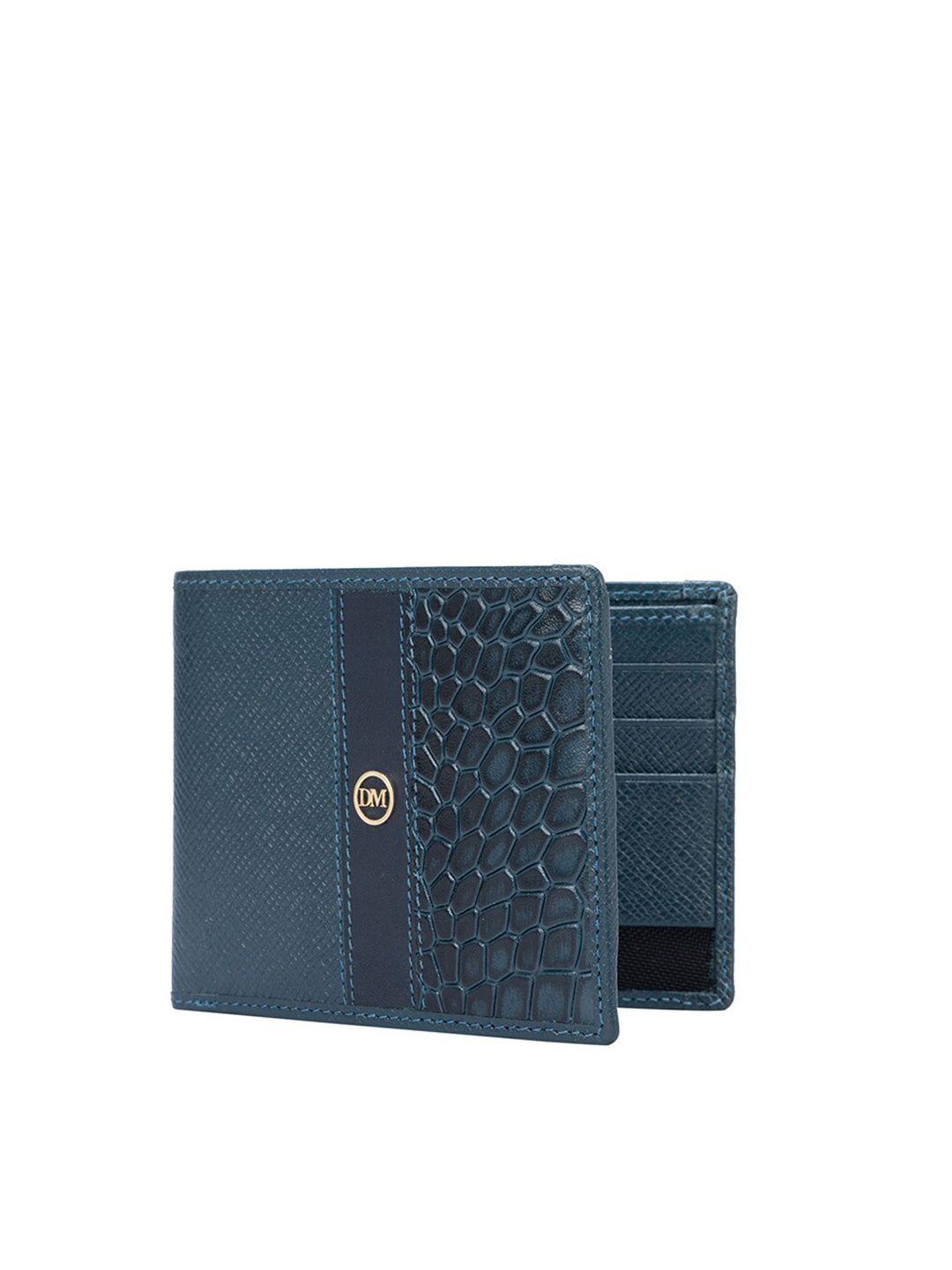 da milano men textured leather two fold wallet