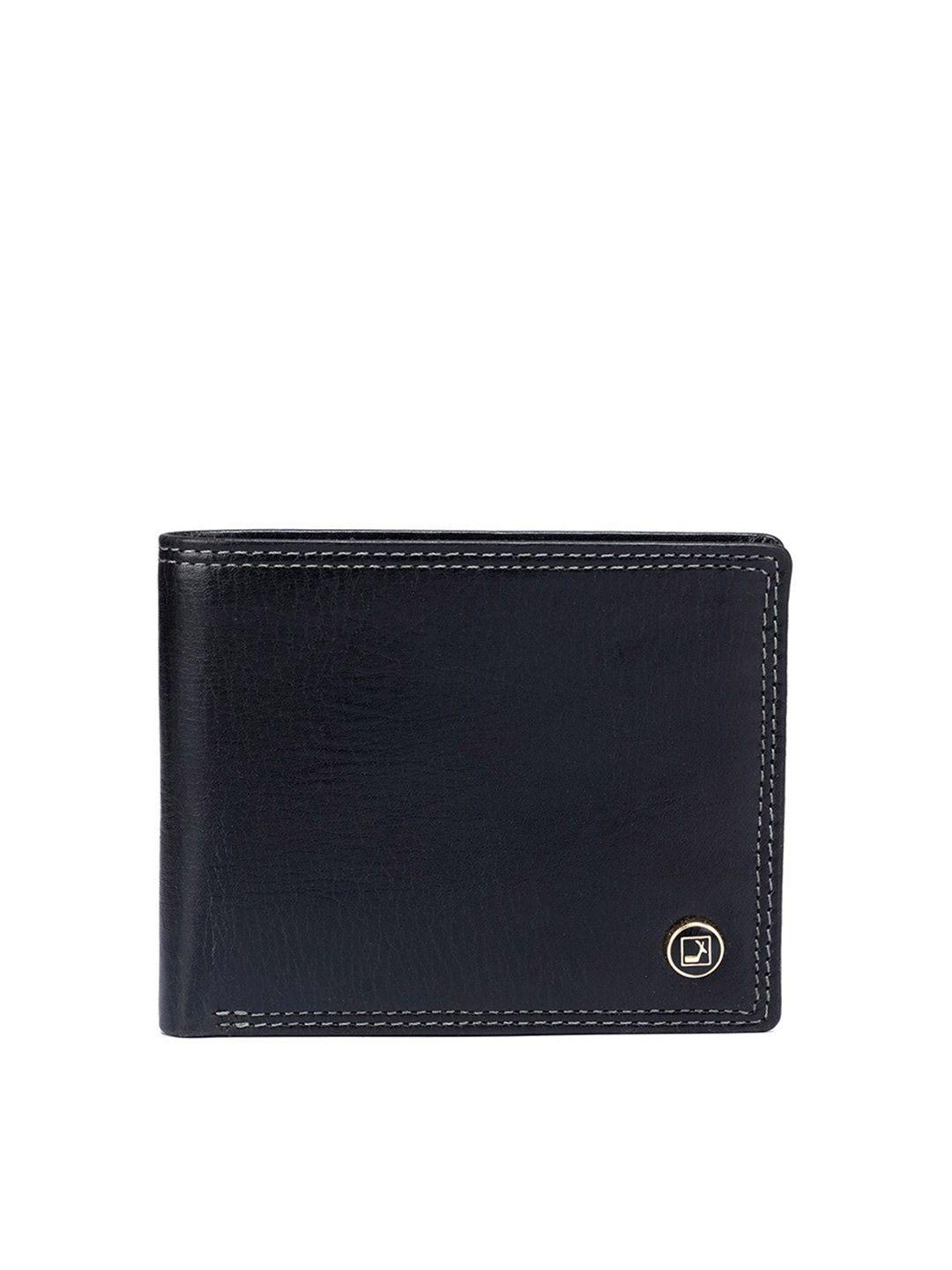 da milano men textured leather two fold wallet