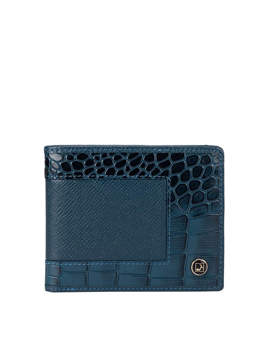 da milano men textured leather two fold wallet