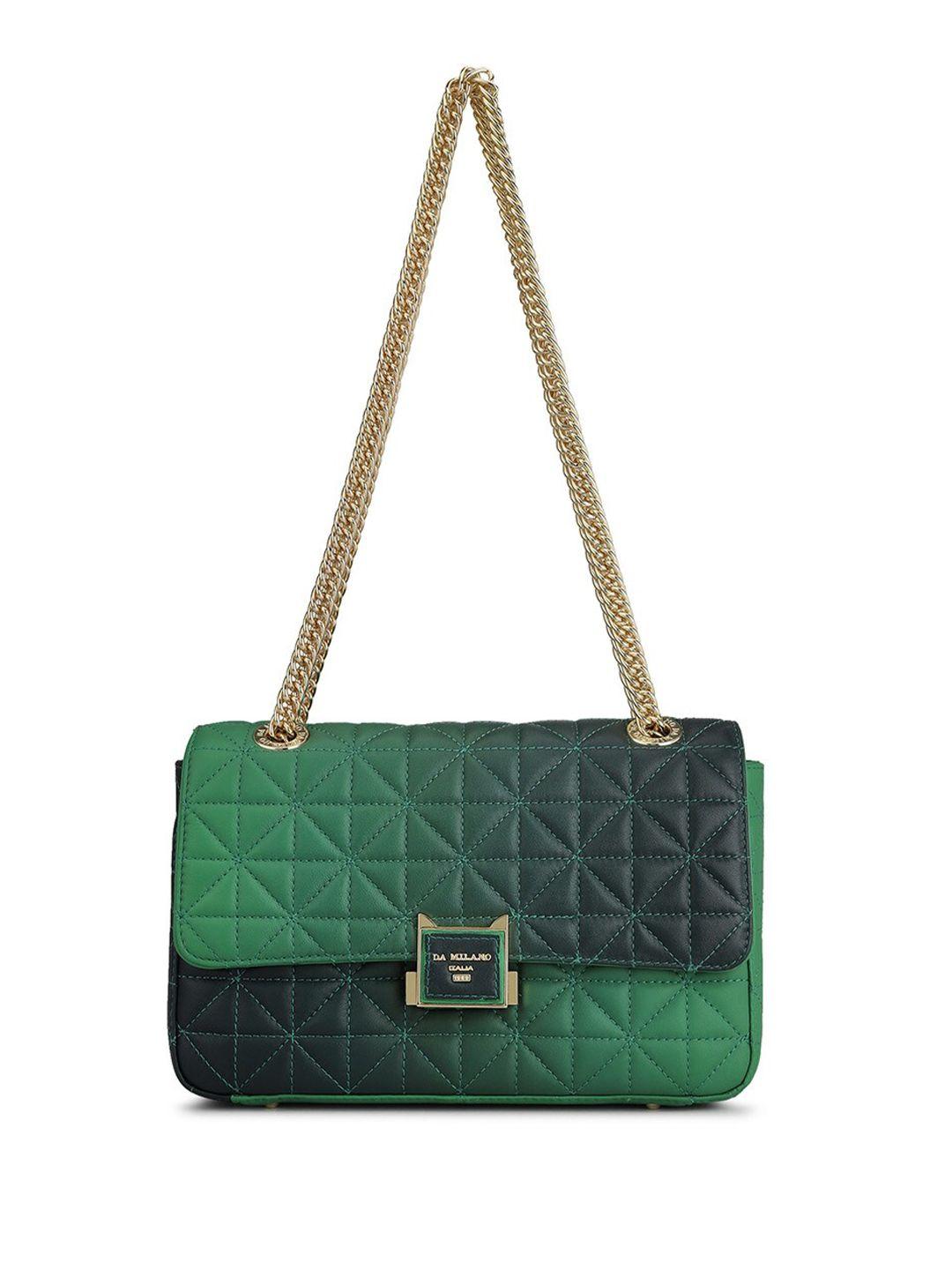 da milano quilted detailed leather structured shoulder bag